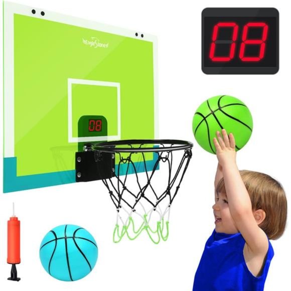 Indoor Basketball Hoop Mini Basketball Hoop Over The Door Electronic Scoreboard - Picture 1 of 6
